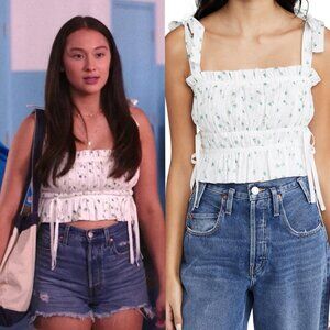 Playa Lucila - Pleated Floral Top from Shopbop | Small | NWOT